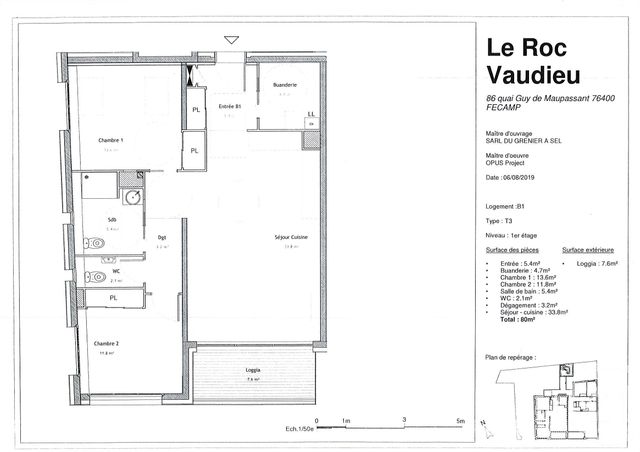 Afficher la photo en grand Appartement T3 à vendre - 4 pièces - 80.4 m2 - FECAMP - 76 - HAUTE-NORMANDIE - Century 21 Accore